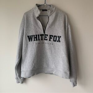 White Fox Half-Zip Sweater Size Small/Medium